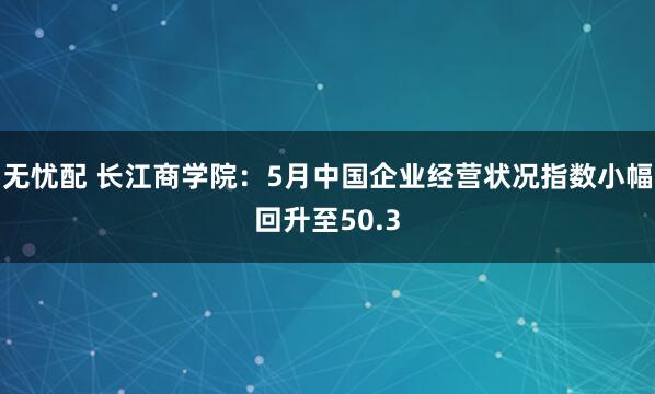 无忧配 长江商学院：5月中国企业经营状况指数小幅回升至50.3
